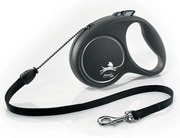 Flexi öntekercselő póráz Black Design M, 5 m, 20kg