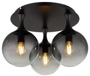 Globo 15885-3D - Felületre szerelhető csillár DALTON 3xE27/10W/230V átm. 46 cm fekete