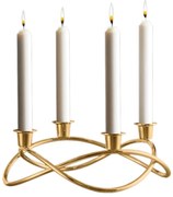 Karácsonyi gyertyatartó / Adventi koszorú, arany - Georg Jensen