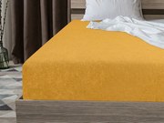 Frottír gumis lepedő PREMIUM sárga-narancs 180x200 cm
