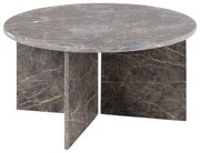Szürke márvány kerek dohányzóasztal ø 90 cm Vega – Actona