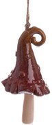 Kerámia csengő Kalap piros, 38 x 9 cm