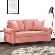 2 db rózsaszín bársony díszpárna 40 x 40 cm