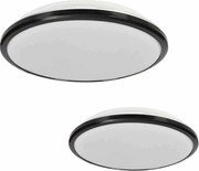 Led Plafon Fürdőszobai Plafon Terma Black 18W Led IP44 Ø280 mm