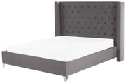Franciaágy 180 cm LUBECK (ágyráccsal) (szürke). 1007325