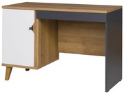 PC asztal Mimone PC (arany tölgy + matt fehér + grafit). Akció -15%. 1051786