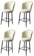 Alte Cream and Black bárszék szett, 4 db, 4 db