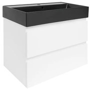 SAT B-Way Fürdőszobaszekrény mosdóval 79x50x45 cm fehér fényes BWAY280WU2BB