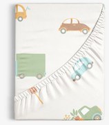 Goldea pamut körgumis lepedő - az autók világa 80 x 160 cm