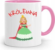 Rózsaszín Bögre Gyerekeknek Királylány Lánya +név fényképes nyomtatással