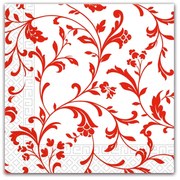 Piros mintás Arabesque Red szalvéta 20 db-os 33x33 cm FSC