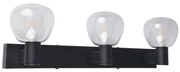 Fürdőszobai fali lámpa POLA 3xG9/5W/230V IP44 fekete/átlátszó