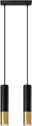 Sollux SL.0953 - Csillár zsinóron LOOPEZ 2xGU10/10W/230V fekete/arany