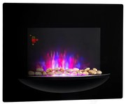 Klarstein Feuerschale, elektromos kandalló, 1800 W, fali, láng illúzió, díszkövek, fekete