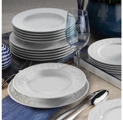 24 részes fehér porcelán étkészlet