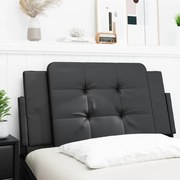 fekete műbőr fejtámla párna 100 cm