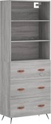 vidaXL szürke sonoma szerelt fa magasszekrény 69,5 x 34 x 180 cm
