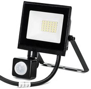 LED szenzoros reflektor - 20W - 4000K - 1800lm - IP65 - Fényérzékeny, emberi test érzékelővel