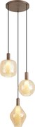 Design függőlámpa sötét bronz 3-lámpás - Ard