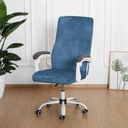 ForgószékHuzat (S-es, bársonyos, 1 részes, kék)