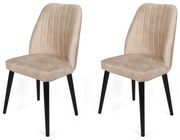 Alfa Beige and Black étkezőszékek, 2 db