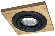 Álmennyezeti lámpa TOBBY 1xGU10/20W/230V 11,5x11,5 cm tölgy/fekete