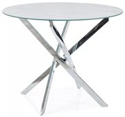 AGIS kerek étkezőasztal fehér márvány 90 cm