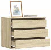 sonoma tölgy színű szerelt fa fiókos sarokszekrény 80x41x58 cm