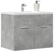 betonszürke szerelt fa mosdószekrény 60 x 38,5 x 46 cm