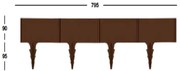 ARTPLAST Mesterséges szegélykő - kerítés BORDURE 795x185mm - barna