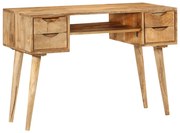 vidaXL tömör mangófa íróasztal fiókokkal 110 x 47 x 76 cm