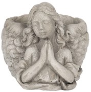 Beltéri kerámia virágcserép kaspó Angel Szürke 16x13x12 cm