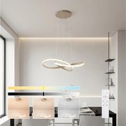 Brilagi - LED, fényerőszabályozható kábeles függőlámpa INFINITY LED/55W/230V 50x50 cm bézs + távirányító