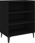 vidaXL fekete forgácslap tálalószekrény 57 x 35 x 70 cm