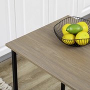 HOMCOM Bárasztal tárolóval – Bistroasztal, Középsziget, Összecsukható asztallap és 3 polc - 120 x 76 x 91.4 cm | Aosom