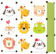 Tárolórendszer gyerekeknek - Animal zöld