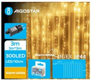 Aigostar - LED Karácsonyi kültéri lánc 300xLED/8 funkció 6x3m IP44 meleg fehér