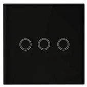 Fekete üveg 3 körös érintő villanykapcsoló