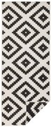 Malta fekete-krémszínű kültéri futószőnyeg, 80 x 250 cm - NORTHRUGS