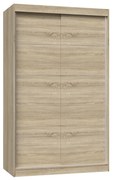 Aldabra IGA 120 C tolóajtós gardróbszekrény 120x61x200, díszcsíkos, sonoma