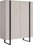 Verica magas komód 120 cm kétajtós - kasmír / fekete lábak