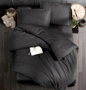 Ágyneműhuzat pamut szatén exclusive  Modern sötétszürke 200x140cm+90x70cm TiaHome