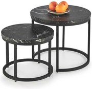 Oreo dohányzóasztal, fekete márvány / fekete