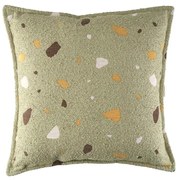 Zöld buklé-zsenília párna gyerek kanapéhoz Terrazzo Block – Wigiwama