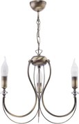 Jupiter 1633 - Csillár láncon MELANI 3xE14/40W/230V bronz patina