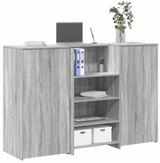 recepciós pult szürke sonoma 155x50x103,5 cm szerelt fa