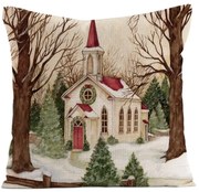 WINTER TIME karácsonyi párnahuzat 45x45 cm, színes