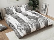 Pamut ágyneműhuzat TIRSO BLEND szürke-fehér Ágyneműhuzat mérete: 70 x 90 cm | 140 x 200 cm