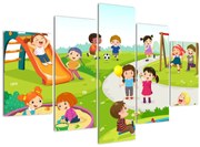 Kép a gyermekek szórakozásáról a homokozóban (150x105 cm)