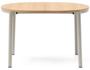 Natúr színű bővíthető étkezőasztal tölgyfa dekoros asztallappal 90x120 cm Montuiri – Kave Home